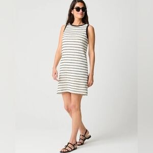 NWT! J. Crew Factory, Striped Crochet Mini Dress, Black And Cream, Size XXS